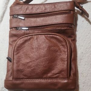 Brown Leather Crossbody Bag